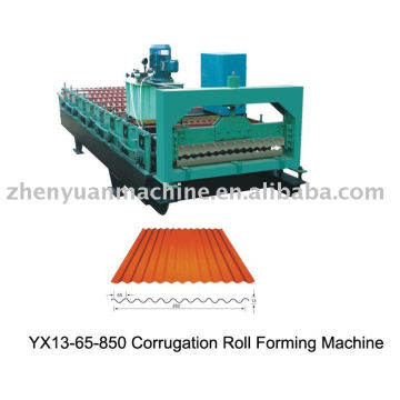 China Verkäufer von YX13-65-850 zickzackfarbenen Stahl Rollenformmaschine, Wellpappe-Umformmaschine, Walze Formmaschine